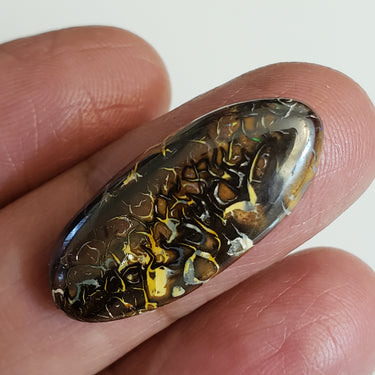 Natural Boulder Opal Cabochon. Size- approx. 28x13mm